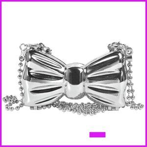 Mini Metal Evening Bag Elegant Chic Crossbody Shoulder Purse for Parties